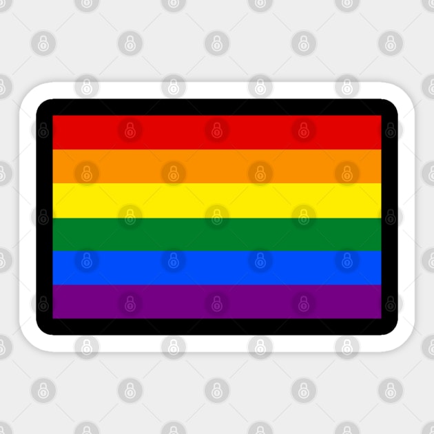 Gay Pride Flag - Minimalist Sticker by normanshuck